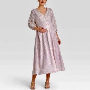 (XS)- The Nines By Hatch Floral Maternity Dress